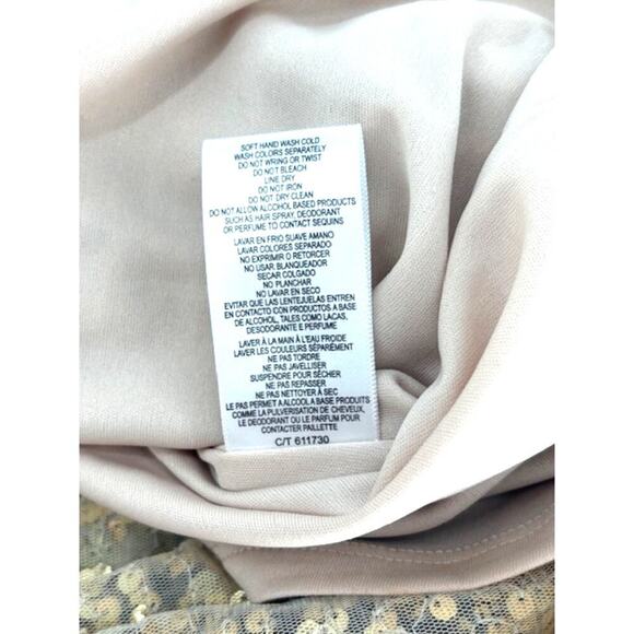 Violet Weekend Strapless Ombre Sequin Maxi Gown with Gold Buckle in Back – 15/16 - Picture 8 of 8